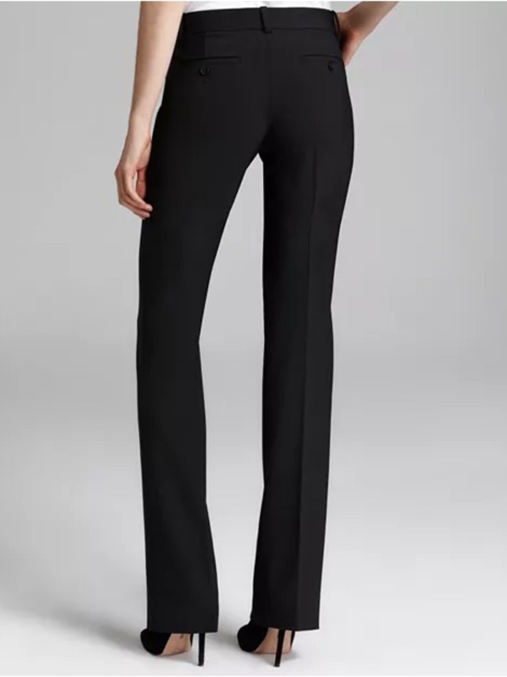 Theory Black Straight-Leg Women's Dress Pants